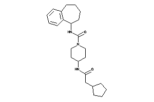 4-[(2-cyclopentylacetyl)amino]-N-(6,7,8,9-tetrahydro-5H-benzocyclohepten-9-yl)piperidine-1-carboxamide