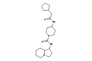 4-[(2-cyclopentylacetyl)amino]-N-indolizidin-1-yl-piperidine-1-carboxamide