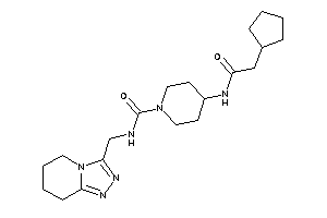 4-[(2-cyclopentylacetyl)amino]-N-(5,6,7,8-tetrahydro-[1,2,4]triazolo[4,3-a]pyridin-3-ylmethyl)piperidine-1-carboxamide