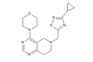 4-[6-[(3-cyclopropyl-1,2,4-oxadiazol-5-yl)methyl]-7,8-dihydro-5H-pyrido[4,3-d]pyrimidin-4-yl]morpholine