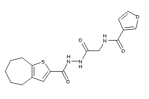 N-[2-keto-2-[N'-(5,6,7,8-tetrahydro-4H-cyclohepta[b]thiophene-2-carbonyl)hydrazino]ethyl]-3-furamide