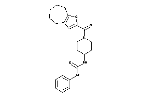 1-phenyl-3-[1-(5,6,7,8-tetrahydro-4H-cyclohepta[b]thiophene-2-carbonyl)-4-piperidyl]urea