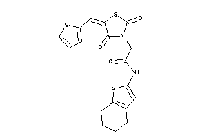 Image of 2-[2,4-diketo-5-(2-thenylidene)thiazolidin-3-yl]-N-(4,5,6,7-tetrahydrobenzothiophen-2-yl)acetamide