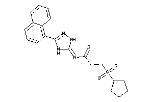Image of 3-cyclopentylsulfonyl-N-[3-(1-naphthyl)-1,4-dihydro-1,2,4-triazol-5-ylidene]propionamide