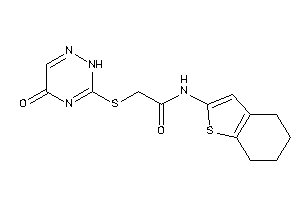 2-[(5-keto-2H-1,2,4-triazin-3-yl)thio]-N-(4,5,6,7-tetrahydrobenzothiophen-2-yl)acetamide