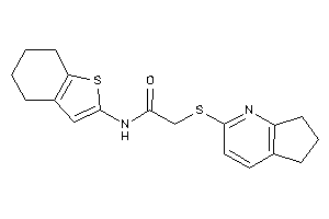 2-(1-pyrindan-2-ylthio)-N-(4,5,6,7-tetrahydrobenzothiophen-2-yl)acetamide