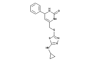 6-[[[5-(cyclopropylamino)-1,3,4-thiadiazol-2-yl]thio]methyl]-4-phenyl-3,4-dihydro-1H-pyrimidin-2-one