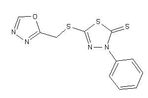 5-(1,3,4-oxadiazol-2-ylmethylthio)-3-phenyl-1,3,4-thiadiazole-2-thione