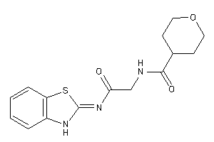 N-[2-(3H-1,3-benzothiazol-2-ylideneamino)-2-keto-ethyl]tetrahydropyran-4-carboxamide