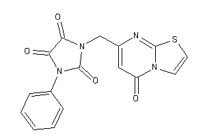 Image of 1-[(5-ketothiazolo[3,2-a]pyrimidin-7-yl)methyl]-3-phenyl-imidazolidine-2,4,5-trione