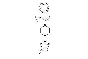 Image of (1-phenylcyclopropyl)-[4-(2-thioxo-3H-1,3,4-oxadiazol-5-yl)piperidino]methanone