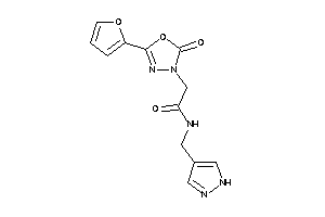 Image of 2-[5-(2-furyl)-2-keto-1,3,4-oxadiazol-3-yl]-N-(1H-pyrazol-4-ylmethyl)acetamide