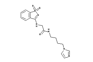 2-[(1,1-diketo-1,2-benzothiazol-3-yl)amino]-N-(4-imidazol-1-ylbutyl)acetamide