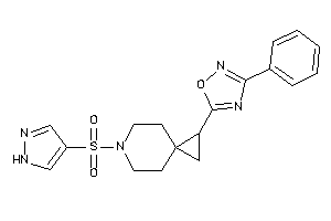 3-phenyl-5-[6-(1H-pyrazol-4-ylsulfonyl)-6-azaspiro[2.5]octan-1-yl]-1,2,4-oxadiazole