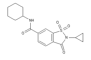 N-cyclohexyl-2-cyclopropyl-1,1,3-triketo-1,2-benzothiazole-6-carboxamide