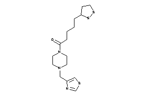 Image of 5-(dithiolan-3-yl)-1-[4-(thiazol-4-ylmethyl)piperazino]pentan-1-one