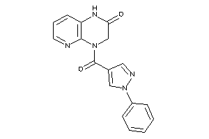 Image of 4-(1-phenylpyrazole-4-carbonyl)-1,3-dihydropyrido[2,3-b]pyrazin-2-one