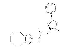 N-(4,5,6,7,8,9-hexahydrocycloocta[d]thiazol-2-yl)-2-(2-keto-5-phenyl-1,3,4-oxadiazol-3-yl)acetamide