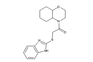 1-(2,3,4a,5,6,7,8,8a-octahydrobenzo[b][1,4]oxazin-4-yl)-2-(1H-benzimidazol-2-ylthio)ethanone