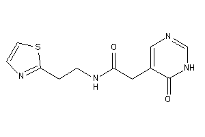 2-(6-keto-1H-pyrimidin-5-yl)-N-(2-thiazol-2-ylethyl)acetamide