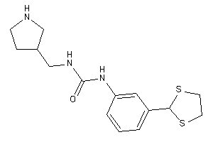 1-[3-(1,3-dithiolan-2-yl)phenyl]-3-(pyrrolidin-3-ylmethyl)urea