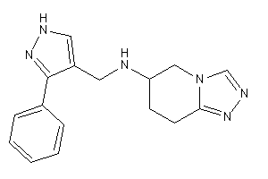 (3-phenyl-1H-pyrazol-4-yl)methyl-(5,6,7,8-tetrahydro-[1,2,4]triazolo[4,3-a]pyridin-6-yl)amine