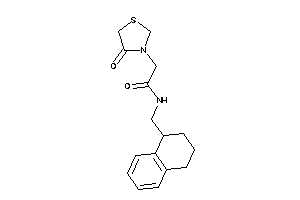 2-(4-ketothiazolidin-3-yl)-N-(tetralin-1-ylmethyl)acetamide