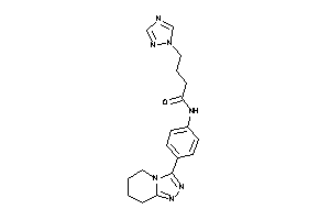 N-[4-(5,6,7,8-tetrahydro-[1,2,4]triazolo[4,3-a]pyridin-3-yl)phenyl]-4-(1,2,4-triazol-1-yl)butyramide