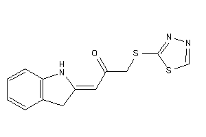 1-indolin-2-ylidene-3-(1,3,4-thiadiazol-2-ylthio)acetone