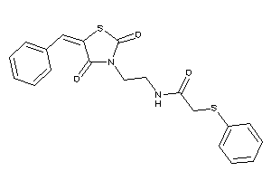 Image of N-[2-(5-benzal-2,4-diketo-thiazolidin-3-yl)ethyl]-2-(phenylthio)acetamide