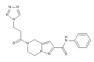 N-phenyl-5-[3-(tetrazol-1-yl)propanoyl]-6,7-dihydro-4H-pyrazolo[1,5-a]pyrazine-2-carboxamide