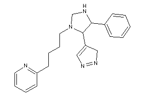 2-[4-[4-phenyl-5-(3H-pyrazol-4-yl)imidazolidin-1-yl]butyl]pyridine