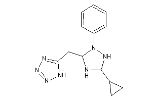 5-[(5-cyclopropyl-2-phenyl-1,2,4-triazolidin-3-yl)methyl]-1H-tetrazole
