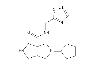 5-cyclopentyl-N-(1,2,4-oxadiazol-5-ylmethyl)-1,2,3,3a,4,6-hexahydropyrrolo[3,4-c]pyrrole-6a-carboxamide