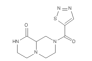 2-(thiadiazole-5-carbonyl)-3,4,6,7,8,9a-hexahydro-1H-pyrazino[1,2-a]pyrazin-9-one