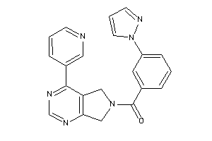 (3-pyrazol-1-ylphenyl)-[4-(3-pyridyl)-5,7-dihydropyrrolo[3,4-d]pyrimidin-6-yl]methanone