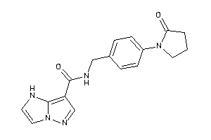 Image of N-[4-(2-ketopyrrolidino)benzyl]-1H-pyrazolo[1,5-a]imidazole-7-carboxamide