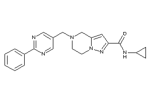 N-cyclopropyl-5-[(2-phenylpyrimidin-5-yl)methyl]-6,7-dihydro-4H-pyrazolo[1,5-a]pyrazine-2-carboxamide