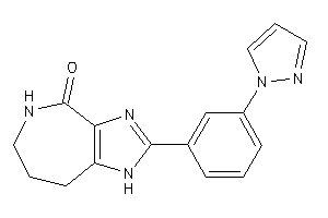 2-(3-pyrazol-1-ylphenyl)-5,6,7,8-tetrahydro-1H-imidazo[4,5-c]azepin-4-one