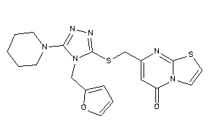 7-[[[4-(2-furfuryl)-5-piperidino-1,2,4-triazol-3-yl]thio]methyl]thiazolo[3,2-a]pyrimidin-5-one