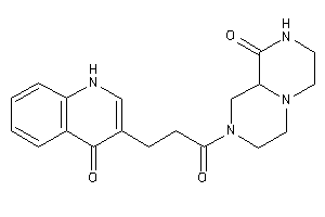 8-[3-(4-keto-1H-quinolin-3-yl)propanoyl]-3,4,6,7,9,9a-hexahydro-2H-pyrazino[1,2-a]pyrazin-1-one