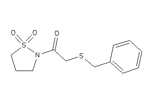 2-(benzylthio)-1-(1,1-diketo-1,2-thiazolidin-2-yl)ethanone