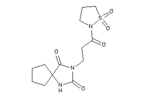 3-[3-(1,1-diketo-1,2-thiazolidin-2-yl)-3-keto-propyl]-1,3-diazaspiro[4.4]nonane-2,4-quinone