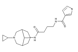 Image of N-[4-[(7-cyclopropyl-7-azabicyclo[3.3.1]nonan-9-yl)amino]-4-keto-butyl]thiophene-3-carboxamide