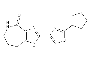 Image of 2-(5-cyclopentyl-1,2,4-oxadiazol-3-yl)-5,6,7,8-tetrahydro-1H-imidazo[4,5-c]azepin-4-one