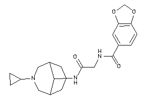 Image of N-[2-[(7-cyclopropyl-7-azabicyclo[3.3.1]nonan-9-yl)amino]-2-keto-ethyl]-piperonylamide