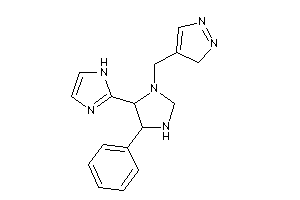2-[5-phenyl-3-(3H-pyrazol-4-ylmethyl)imidazolidin-4-yl]-1H-imidazole