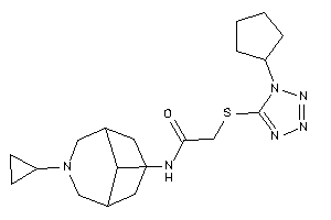 Image of 2-[(1-cyclopentyltetrazol-5-yl)thio]-N-(7-cyclopropyl-7-azabicyclo[3.3.1]nonan-9-yl)acetamide