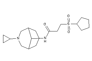 Image of 3-cyclopentylsulfonyl-N-(7-cyclopropyl-7-azabicyclo[3.3.1]nonan-9-yl)propionamide