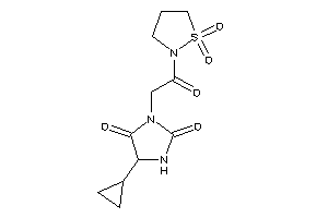 5-cyclopropyl-3-[2-(1,1-diketo-1,2-thiazolidin-2-yl)-2-keto-ethyl]hydantoin